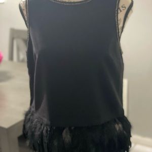 Nicole Miller , Black peplum top